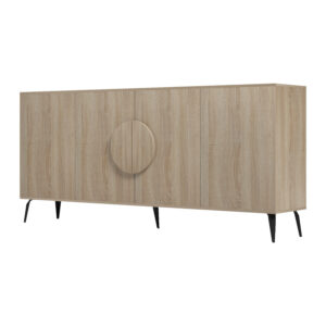 ΜΠΟΥΦΕΣ ΜΕΛΑΜΙΝΗ SONAMA-ΜΑΥΡΑ ΜΕΤΑΛ.ΠΟΔΙΑ 180x35.5x82Υεκ.