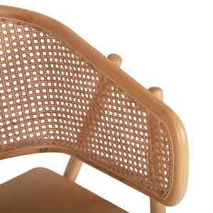 ΠΟΛΥΘΡΟΝΑ KENLEE ΦΡΑΞΙΝΟΣ ΚΑΙ ΦΥΣΙΚΟ RATTAN RATTAN ΣΕ ΦΥΣΙΚΟ 57,5x55x81Yεκ.