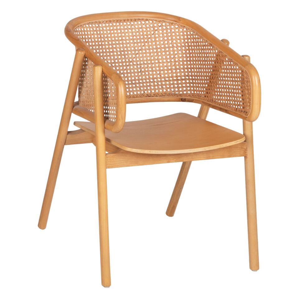 ΠΟΛΥΘΡΟΝΑ KENLEE ΦΡΑΞΙΝΟΣ ΚΑΙ ΦΥΣΙΚΟ RATTAN RATTAN ΣΕ ΦΥΣΙΚΟ 57,5x55x81Yεκ.