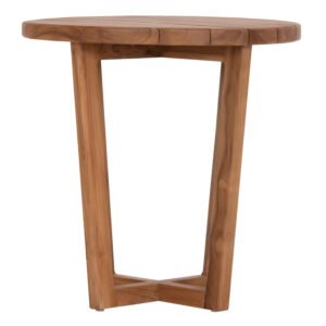 ΤΡΑΠΕΖΙ ΜΕΣΗΣ ΣΤΡΟΓΓΥΛΟ ΞΥΛΟ TEAK ΦΥΣΙΚΟ Φ65x65Υεκ.