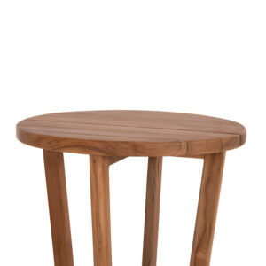 ΤΡΑΠΕΖΙ ΜΕΣΗΣ ΣΤΡΟΓΓΥΛΟ ΞΥΛΟ TEAK ΦΥΣΙΚΟ Φ65x65Υεκ.