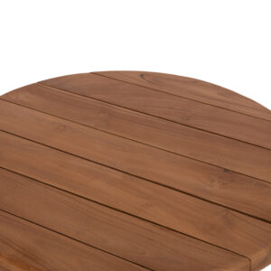 ΤΡΑΠΕΖΙ ΜΕΣΗΣ ΣΤΡΟΓΓΥΛΟ ΞΥΛΟ TEAK ΦΥΣΙΚΟ Φ65x65Υεκ.