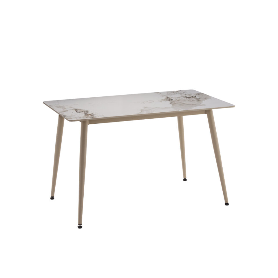 PRIMO ΤΡΑΠΕΖΙ ΛΕΥΚΟ ΜΕ ΟΨΗ ΜΑΡΜΑΡΟΥ 120x70x74cm