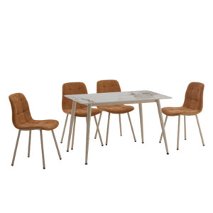PRIMO ΤΡΑΠΕΖΙ ΛΕΥΚΟ ΜΕ ΟΨΗ ΜΑΡΜΑΡΟΥ 120x70x74cm