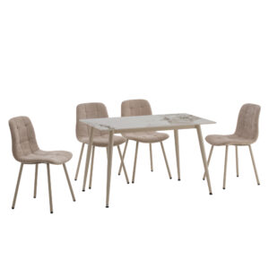 PRIMO ΤΡΑΠΕΖΙ ΛΕΥΚΟ ΜΕ ΟΨΗ ΜΑΡΜΑΡΟΥ 120x70x74cm
