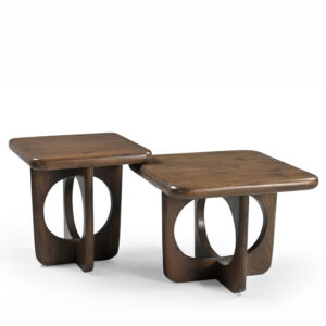 ROUTE COFFEE TABLE ΚΑΡΥΔΙ ΣΚΟΥΡΟ 60x60x45cm