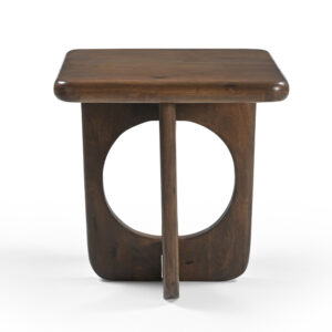 ROUTE SIDE TABLE ΚΑΡΥΔΙ ΣΚΟΥΡΟ 50x50x50cm