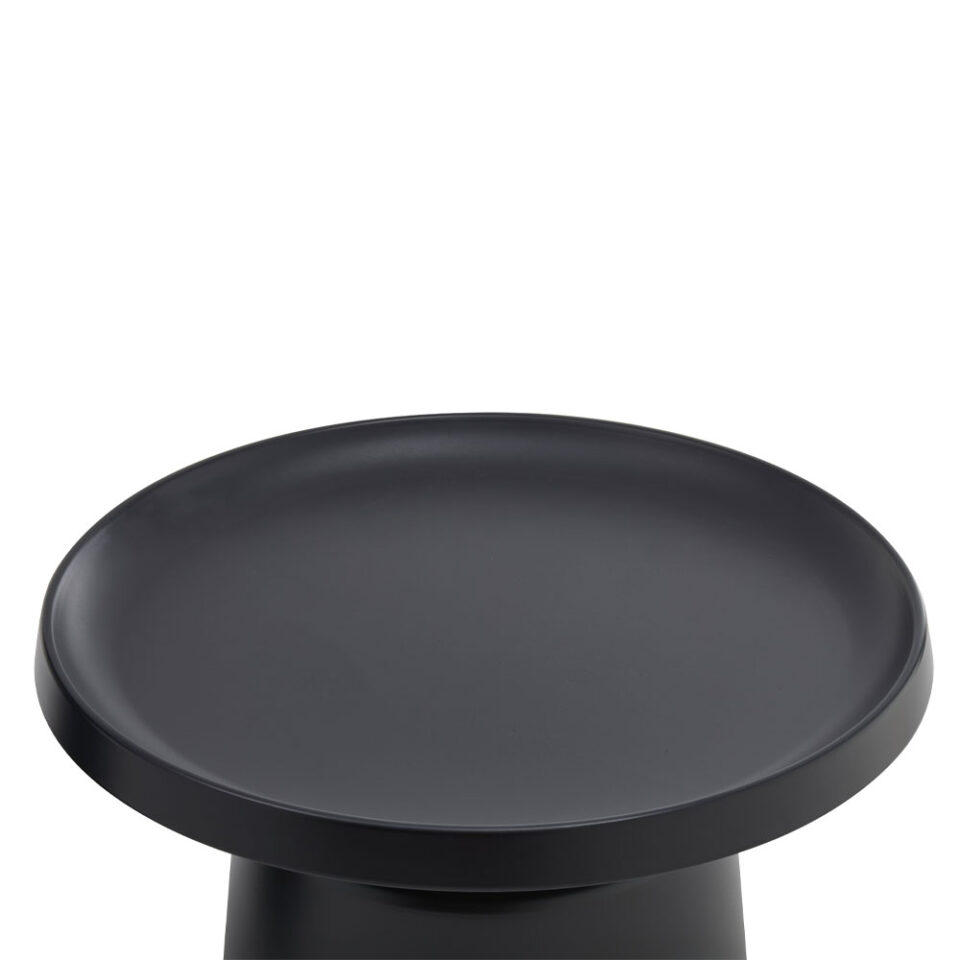 MOUSSE COFFEE TABLE SET 2ΤΕΜ ΜΑΥΡΟ ΜΑΤ 70x70x50cm