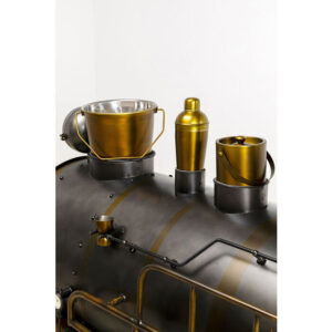 TRAIN ΚΟΝΣΟΛΑ BAR GUNMETAL ΦΥΣΙΚΟ 226x60x104cm