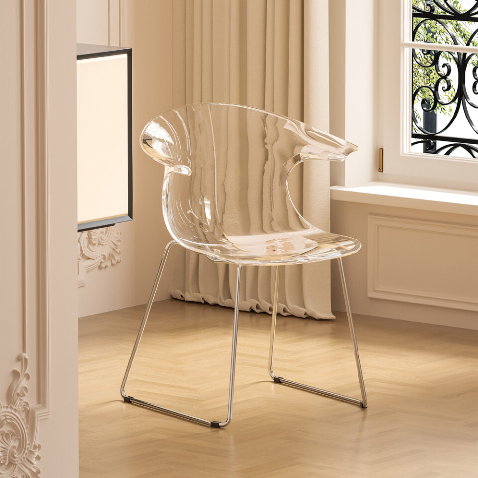 CHIARA LUX ΚΑΡΕΚΛΑ ΔΙΑΦΑΝΟ 61.2x53.3x80cm