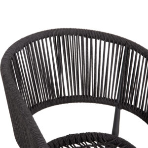 ΠΟΛΥΘΡΟΝΑ ΑΛΟΥΜΙΝΙΟΥ EULO ΓΚΡΙ-TWISTED RATTAN ΓΚΡΙ 57x63x77Υεκ.