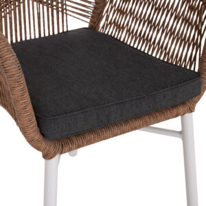 ΣΕΤ ΤΡΑΠΕΖΑΡΙΑΣ 7ΤΜΧ TOPIN ΑΛΟΥΜΙΝΙΟ ΛΕΥΚΟ--POLYWOOD--P.E.RATTAN