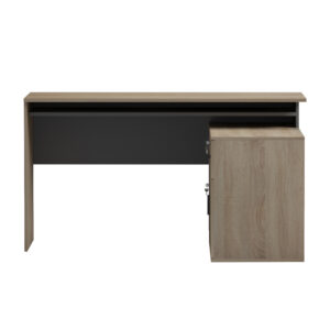 ΓΡΑΦΕΙΟ ΔΕΞΙΑ ΓΩΝΙΑ ΜΕΛΑΜΙΝΗ ΣΕ SONAMA-ΓΚΡΙ 138x102x75Υεκ