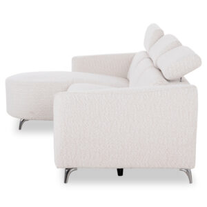 ΚΑΝΑΠΕΣ ΑΡΙΣΤΕΡΗ ΓΩΝΙΑ 3Θ ΜΕ RECLINE VALENTE ΜΠΕΖ ΥΦΑΣΜΑ 275x160x104Yεκ