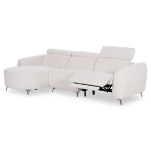 ΚΑΝΑΠΕΣ ΑΡΙΣΤΕΡΗ ΓΩΝΙΑ 3Θ ΜΕ RECLINE VALENTE ΜΠΕΖ ΥΦΑΣΜΑ 275x160x104Yεκ