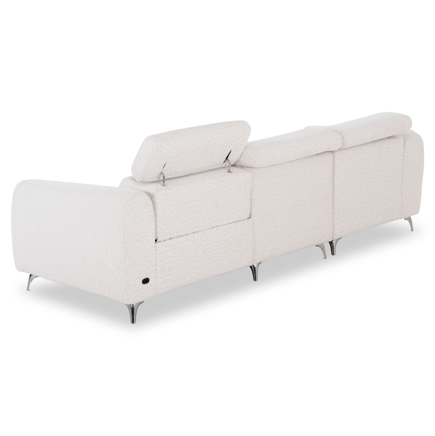 ΚΑΝΑΠΕΣ ΑΡΙΣΤΕΡΗ ΓΩΝΙΑ 3Θ ΜΕ RECLINE VALENTE ΜΠΕΖ ΥΦΑΣΜΑ 275x160x104Yεκ