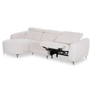 ΚΑΝΑΠΕΣ ΑΡΙΣΤΕΡΗ ΓΩΝΙΑ 3Θ ΜΕ RECLINE VALENTE ΜΠΕΖ ΥΦΑΣΜΑ 275x160x104Yεκ