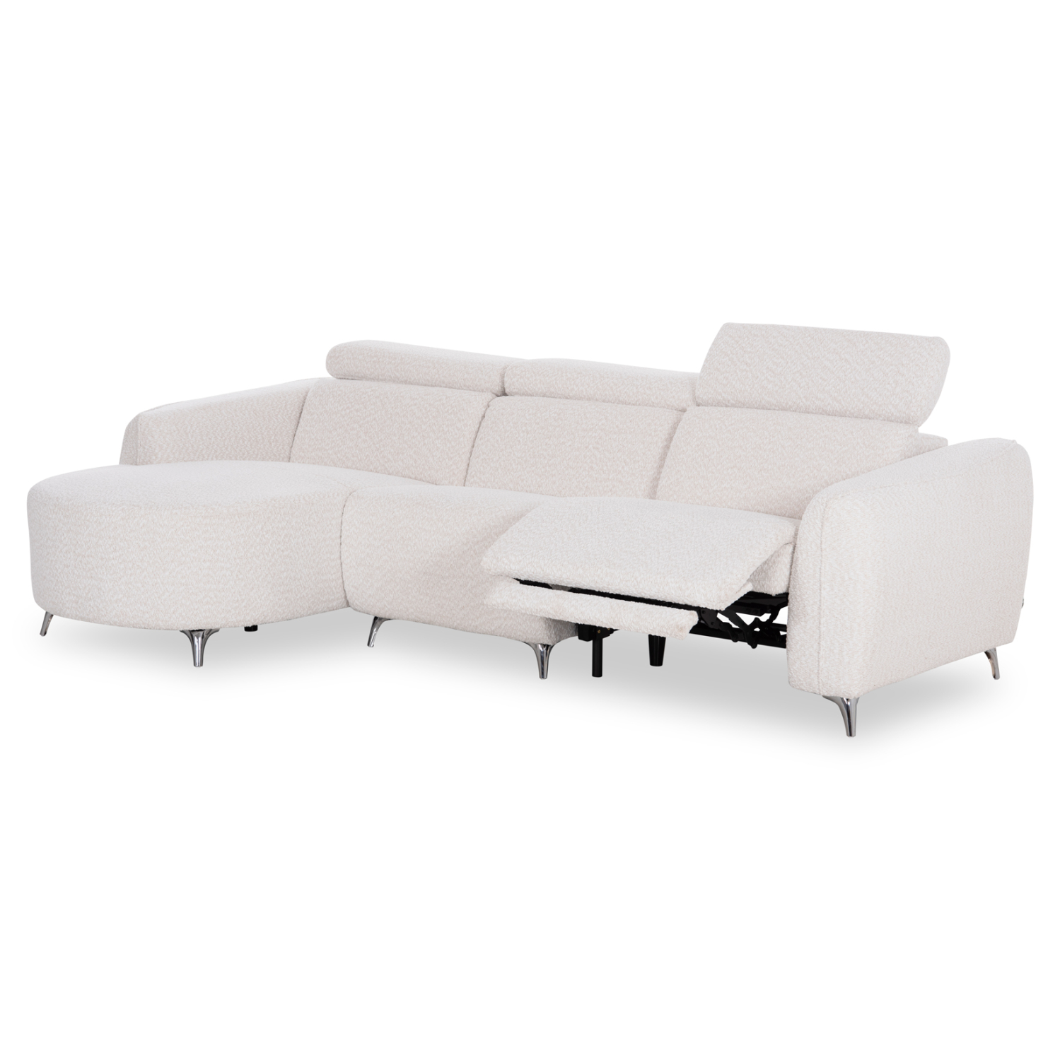 ΚΑΝΑΠΕΣ ΑΡΙΣΤΕΡΗ ΓΩΝΙΑ 3Θ ΜΕ RECLINE VALENTE ΜΠΕΖ ΥΦΑΣΜΑ 275x160x104Yεκ