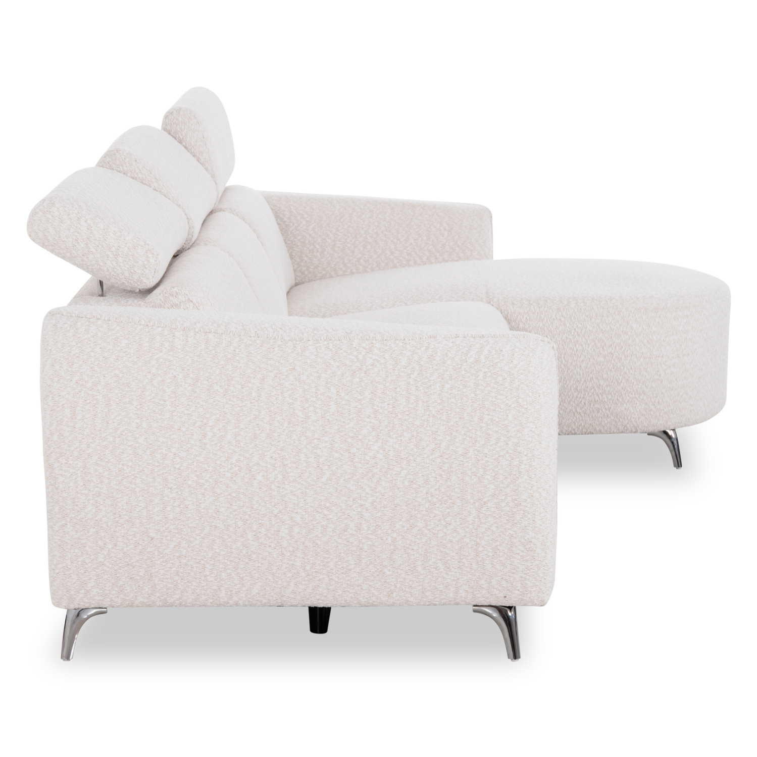 ΚΑΝΑΠΕΣ ΔΕΞΙΑ ΓΩΝΙΑ 3Θ ΜΕ RECLINE VALENTE ΜΠΕΖ ΥΦΑΣΜΑ 275x160x104Yεκ