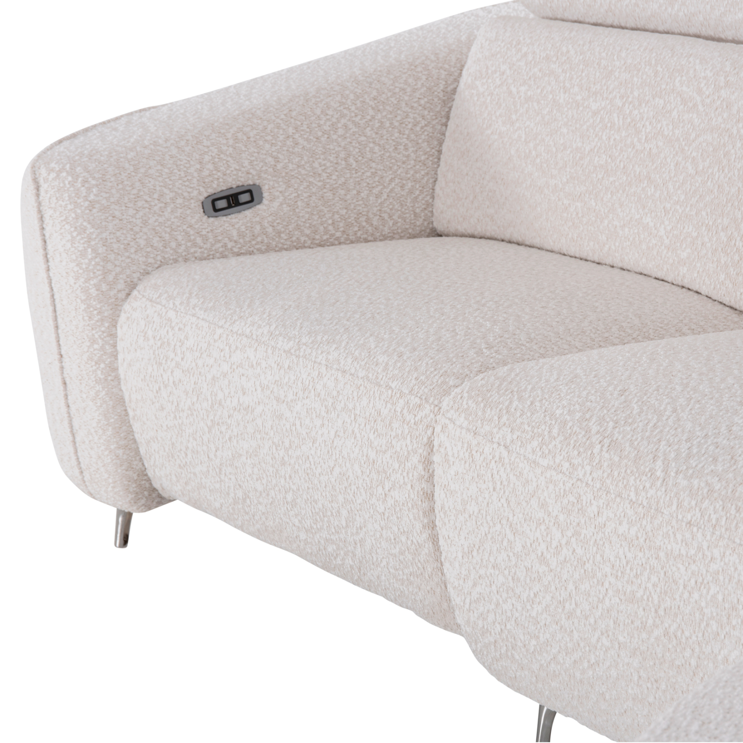 ΚΑΝΑΠΕΣ ΔΕΞΙΑ ΓΩΝΙΑ 3Θ ΜΕ RECLINE VALENTE ΜΠΕΖ ΥΦΑΣΜΑ 275x160x104Yεκ