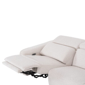 ΚΑΝΑΠΕΣ ΔΕΞΙΑ ΓΩΝΙΑ 3Θ ΜΕ RECLINE VALENTE ΜΠΕΖ ΥΦΑΣΜΑ 275x160x104Yεκ