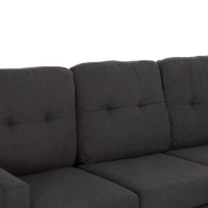 ΚΑΝΑΠΕΣ ΓΩΝΙΑ ΑΝΑΣΤΡΕΨΙΜΗ ΓΚΡΙ ΥΦΑΣΜΑ 184.5x75-129x86Yεκ.