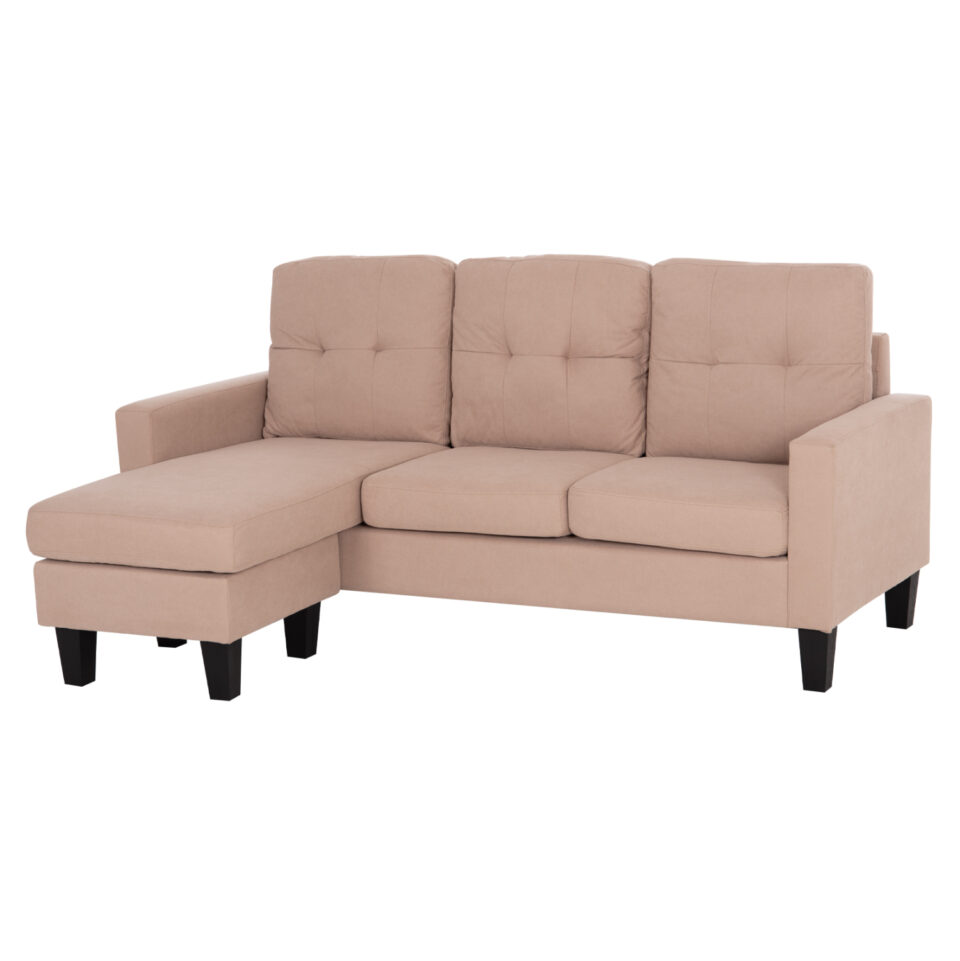 ΚΑΝΑΠΕΣ ΓΩΝΙΑ ΑΝΑΣΤΡΕΨΙΜΗ ΜΠΕΖ ΥΦΑΣΜΑ 184.5x75-129x86Yεκ.