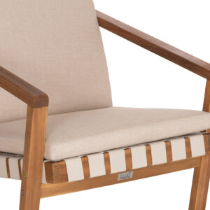 LOUNGE ΣΕΤ ΕΞ.ΧΩΡΟΥ 3ΤΜΧ DAME ΞΥΛΟ ΑΚΑΚΙΑΣ--ΣΧΟΙΝΙ STRAP & ΜΑΞΙΛΑΡΙΑ ΣΕ ΜΠΕΖ