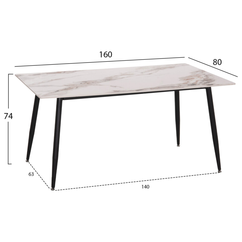 ΣΕΤ ΤΡΑΠΕΖΑΡΙΑΣ 5ΤΜΧ GAFF ΚΕΡΑΜΙΚΟ TOP--ΥΦΑΣΜΑ TAUPE & ΜΕΤΑΛ.ΠΟΔΙΑ ΜΑΥΡΑ