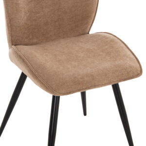 ΣΕΤ ΤΡΑΠΕΖΑΡΙΑΣ 5ΤΜΧ GAFF ΚΕΡΑΜΙΚΟ TOP--ΥΦΑΣΜΑ TAUPE & ΜΕΤΑΛ.ΠΟΔΙΑ ΜΑΥΡΑ