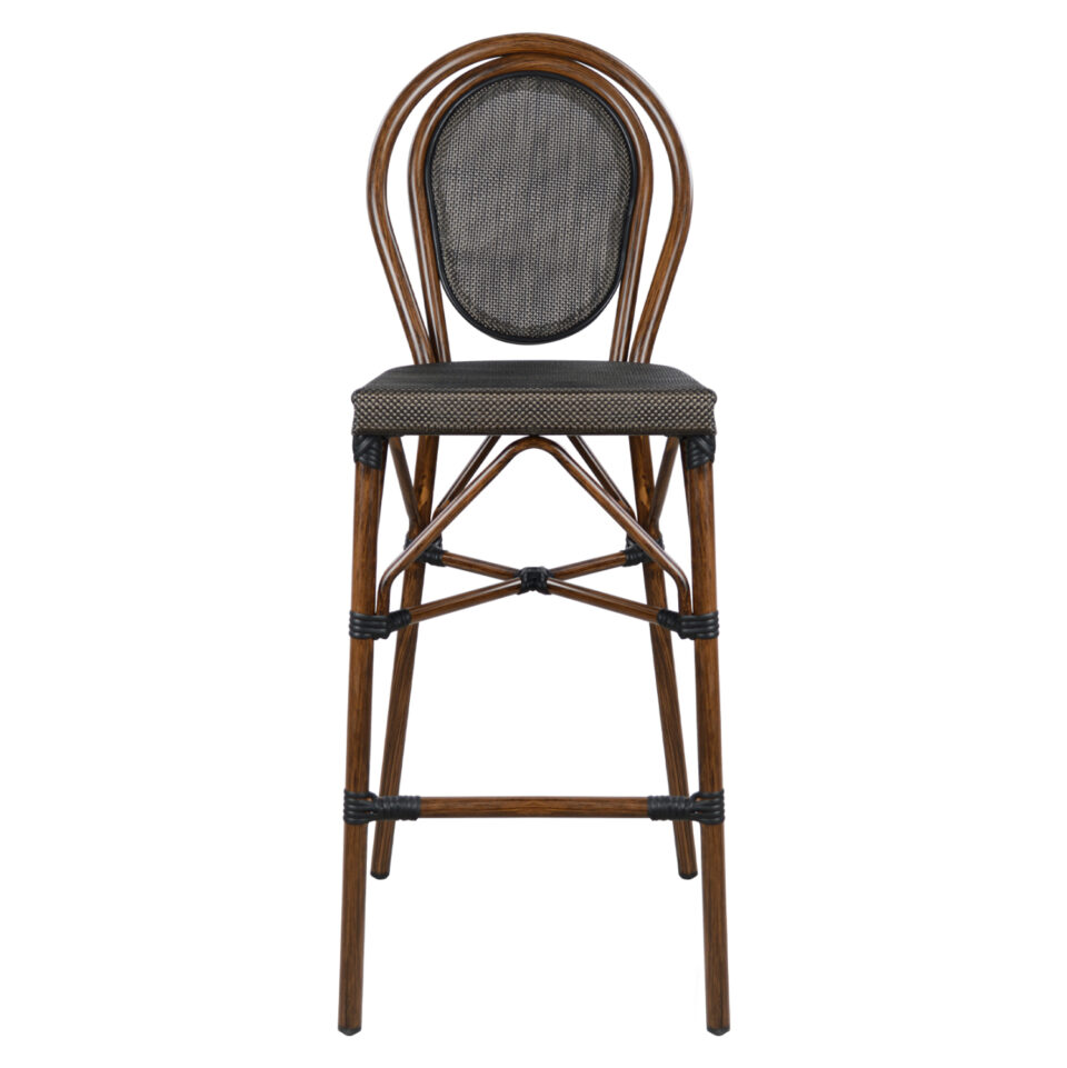 ΣΚΑΜΠΟ ΑΛΟΥΜΙΝΙΟΥ BAMBOO LOOK ΚΑΦΕ ΜΕ TEXTLINE 44x52x115Υεκ
