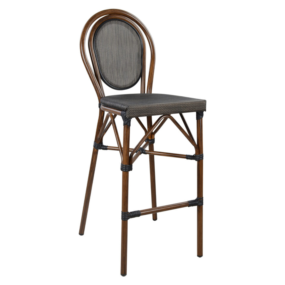 ΣΚΑΜΠΟ ΑΛΟΥΜΙΝΙΟΥ BAMBOO LOOK ΚΑΦΕ ΜΕ TEXTLINE 44x52x115Υεκ