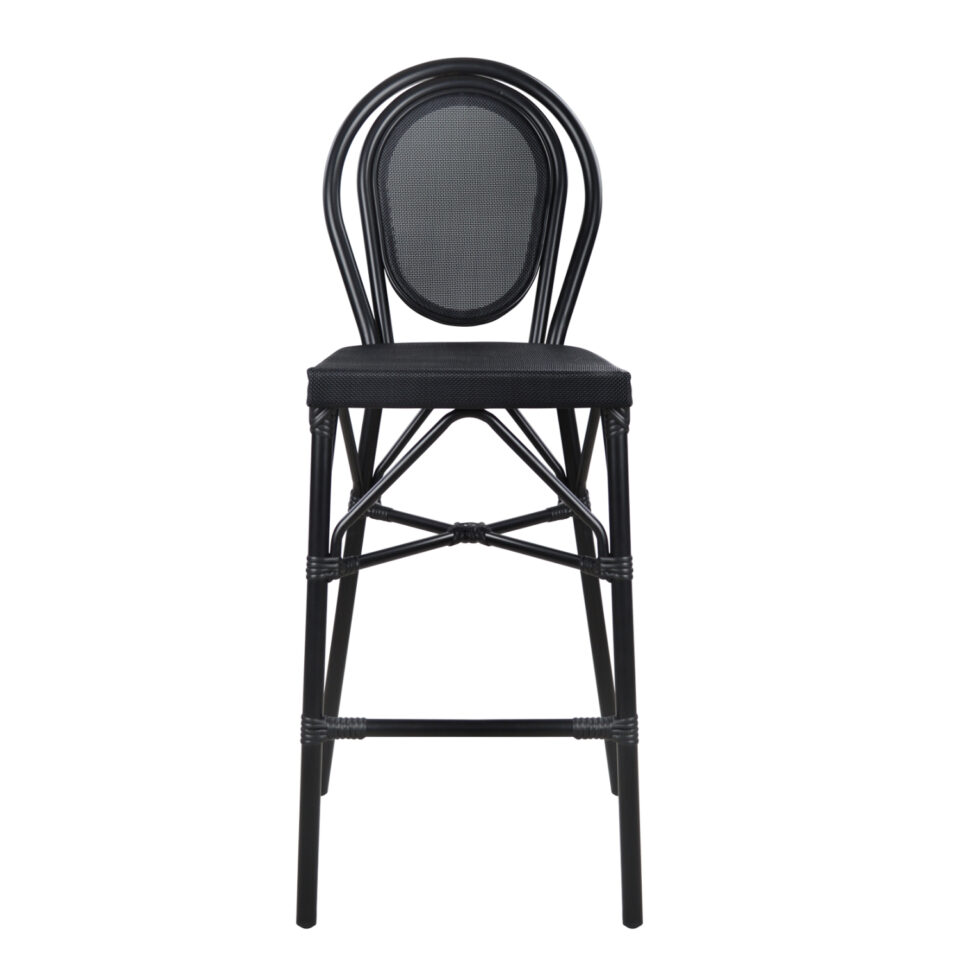 ΣΚΑΜΠΟ ΑΛΟΥΜΙΝΙΟΥ BAMBOO LOOK ΜΑΥΡΟ ΜΕ TEXTLINE 44x52x115Υεκ.
