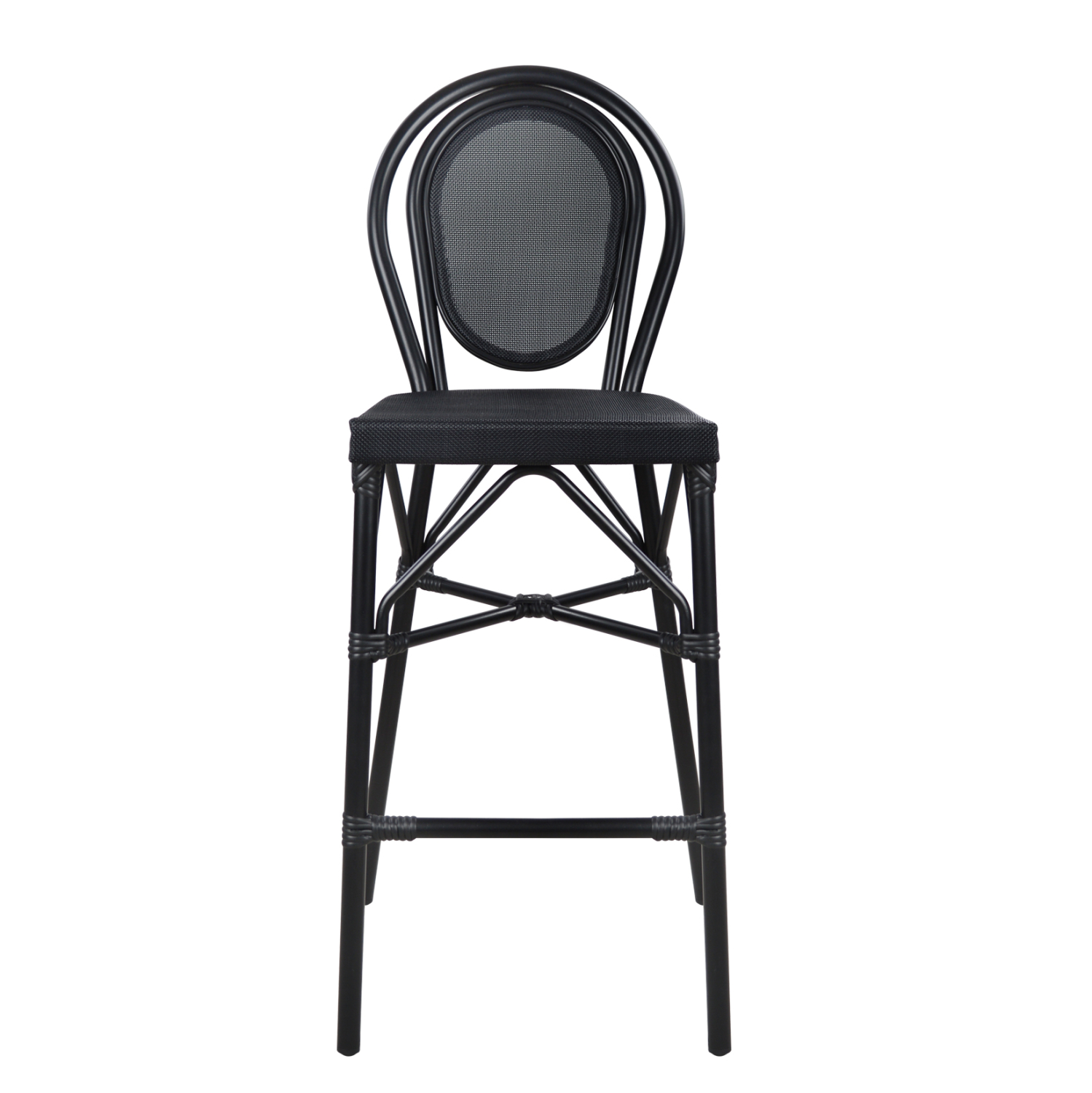 ΣΚΑΜΠΟ ΑΛΟΥΜΙΝΙΟΥ BAMBOO LOOK ΜΑΥΡΟ ΜΕ TEXTLINE 44x52x115Υεκ.