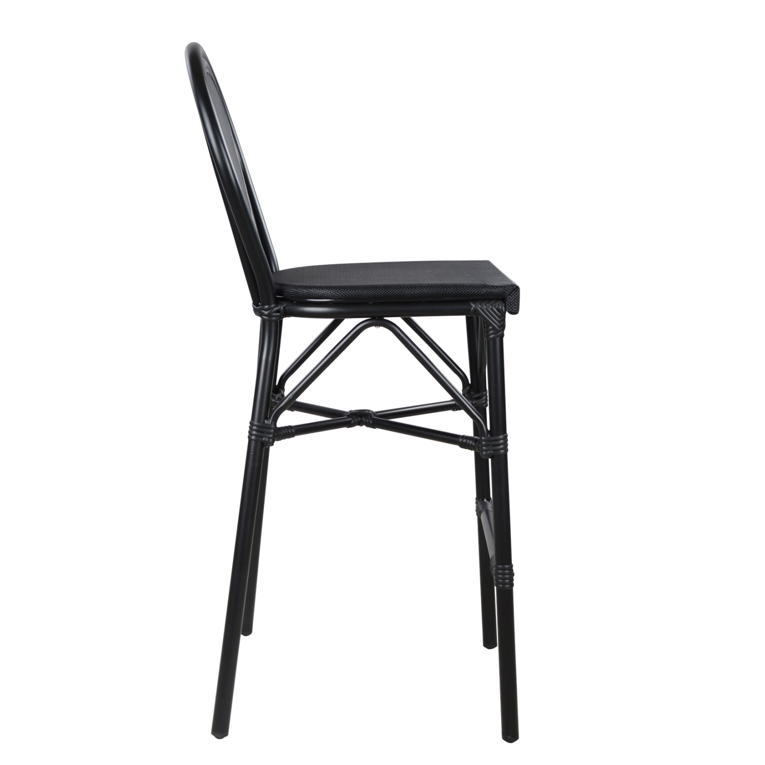 ΣΚΑΜΠΟ ΑΛΟΥΜΙΝΙΟΥ BAMBOO LOOK ΜΑΥΡΟ ΜΕ TEXTLINE 44x52x115Υεκ.