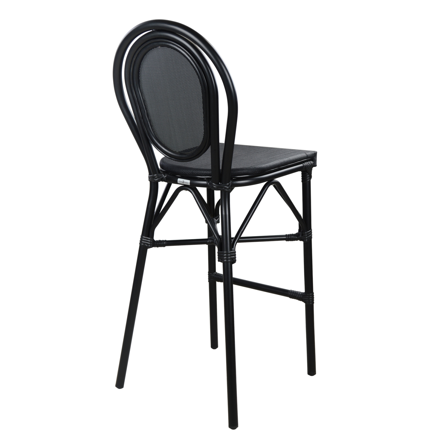 ΣΚΑΜΠΟ ΑΛΟΥΜΙΝΙΟΥ BAMBOO LOOK ΜΑΥΡΟ ΜΕ TEXTLINE 44x52x115Υεκ.