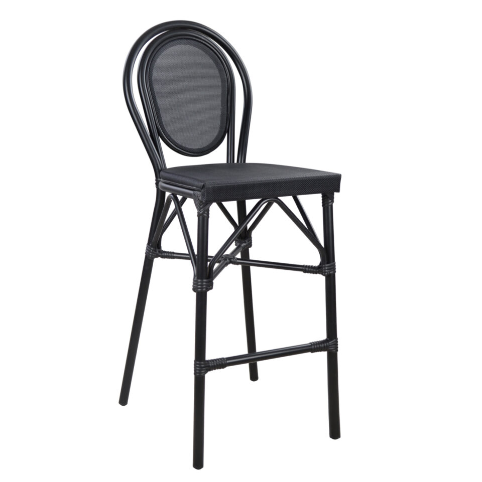 ΣΚΑΜΠΟ ΑΛΟΥΜΙΝΙΟΥ BAMBOO LOOK ΜΑΥΡΟ ΜΕ TEXTLINE 44x52x115Υεκ.