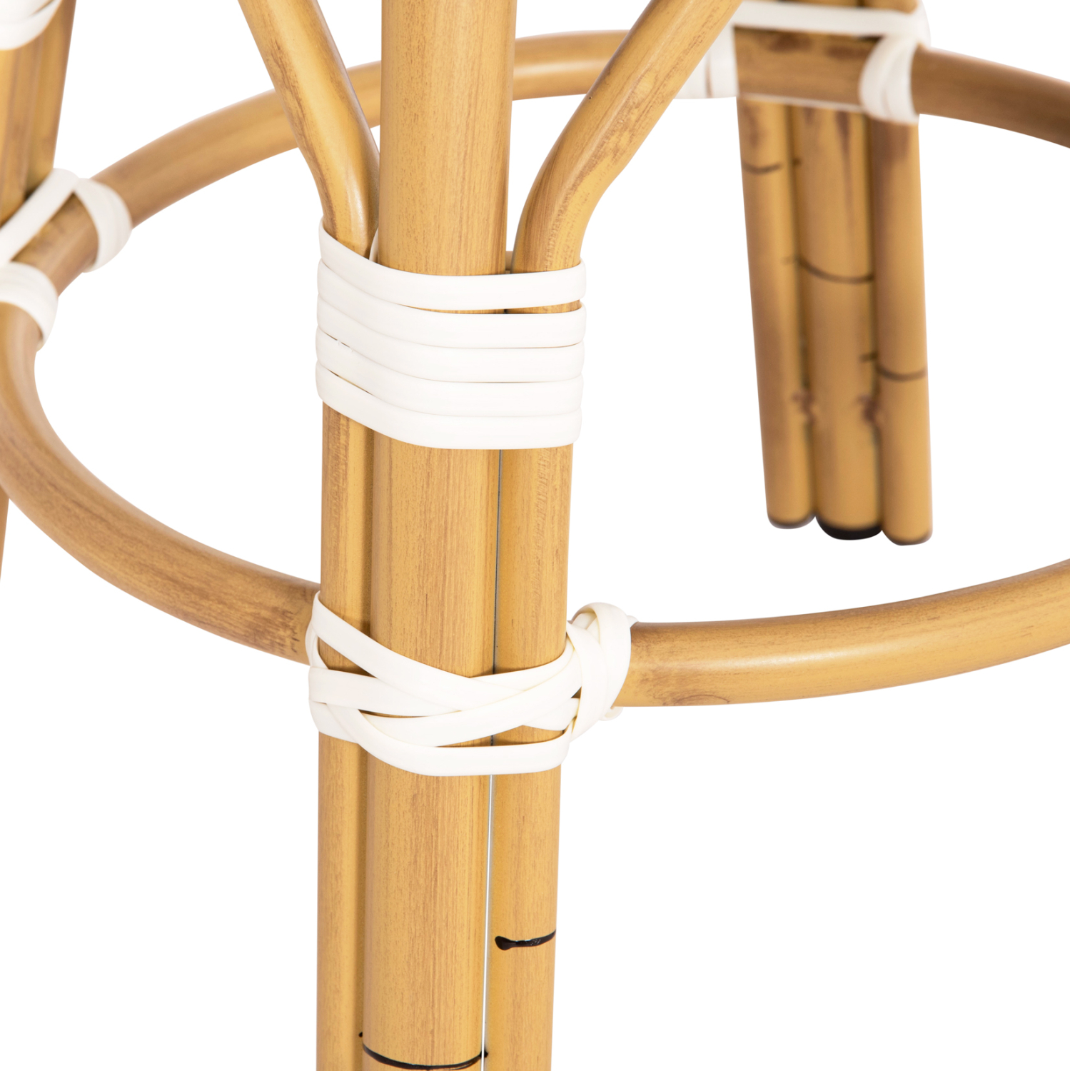 ΣΚΑΜΠΟ ΑΛΟΥΜΙΝΙΟΥ BAMBOO LOOK-TEXTILENE ΛΕΥΚΟ-ΜΠΛΕ Φ36x46Υεκ.