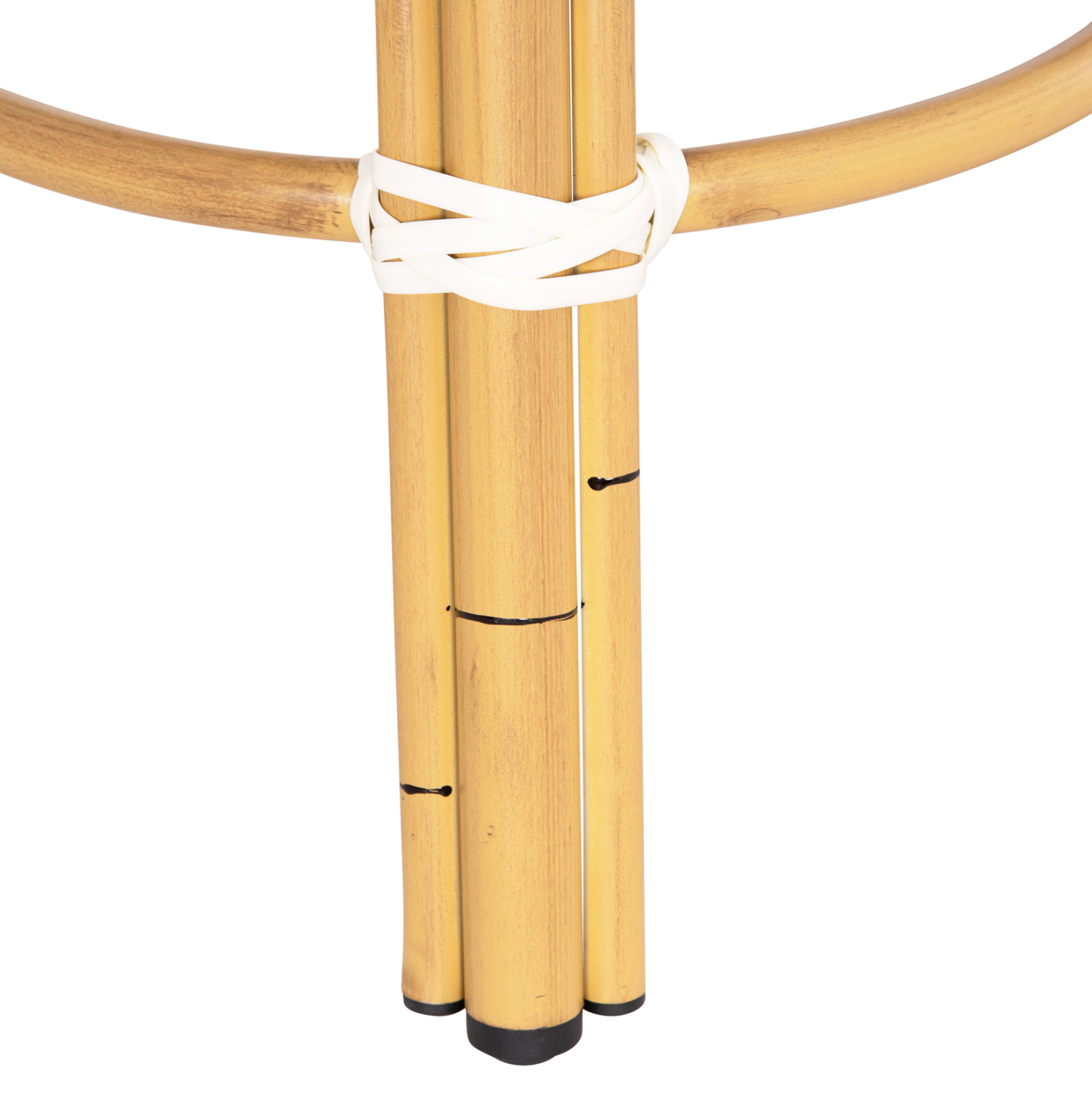 ΣΚΑΜΠΟ ΑΛΟΥΜΙΝΙΟΥ BAMBOO LOOK-TEXTILENE ΛΕΥΚΟ-ΜΠΛΕ Φ36x46Υεκ.