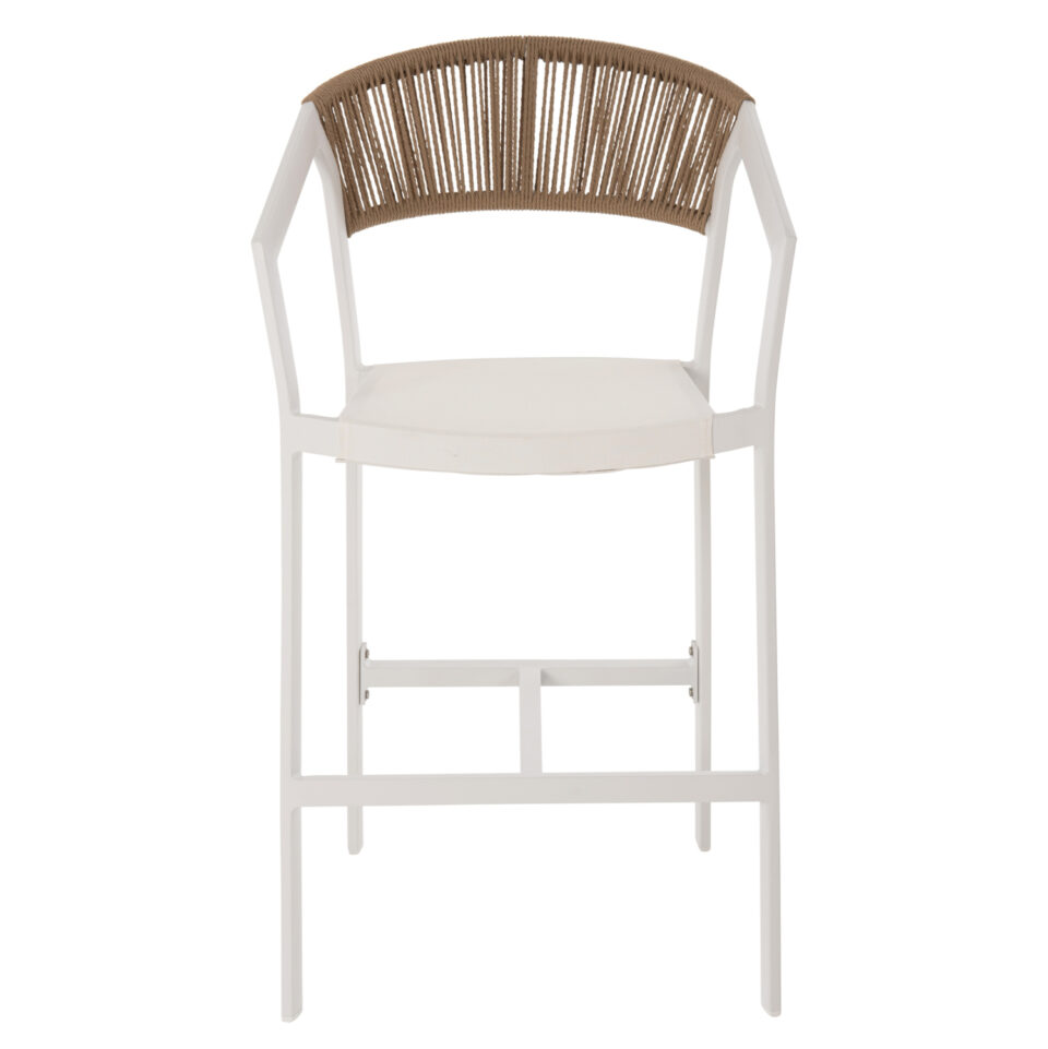 ΣΚΑΜΠΟ ΑΛΟΥΜΙΝΙΟΥ ΛΕΥΚΟ ΜΕΣ. ΥΨΟΥΣ-ΜE RATTAN & TEXTILENE 57x57x99,5Yεκ.