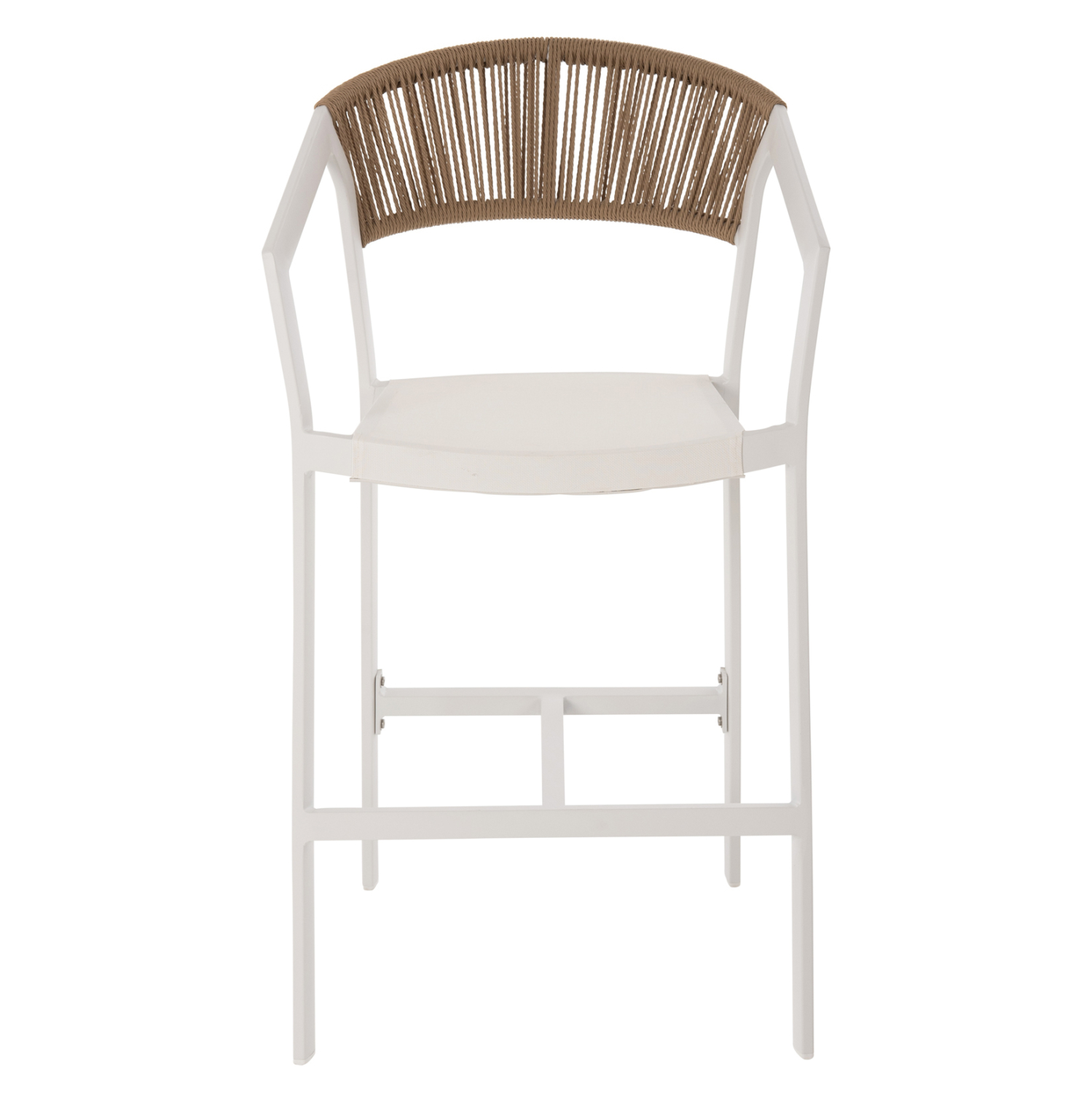 ΣΚΑΜΠΟ ΑΛΟΥΜΙΝΙΟΥ ΛΕΥΚΟ ΜΕΣ. ΥΨΟΥΣ-ΜE RATTAN & TEXTILENE 57x57x99,5Yεκ.