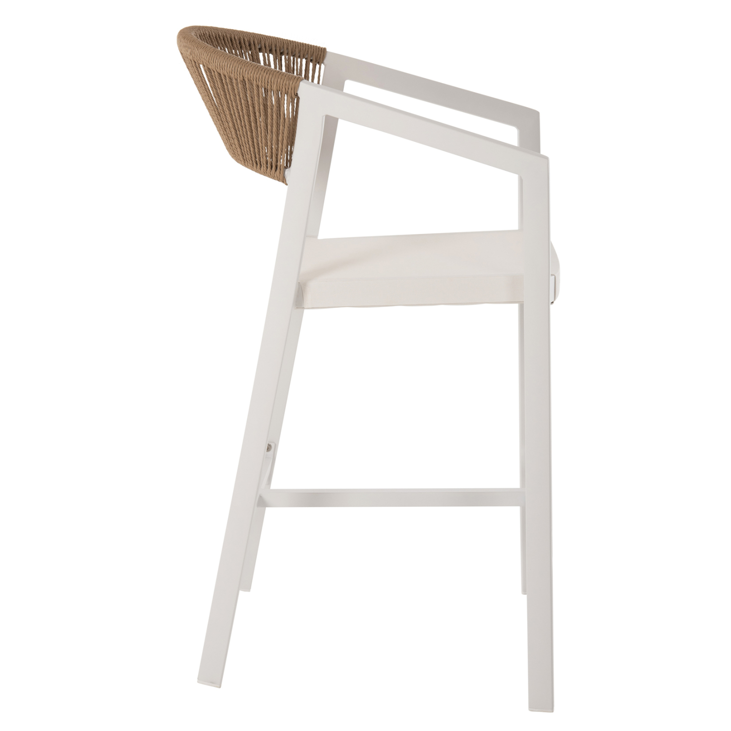 ΣΚΑΜΠΟ ΑΛΟΥΜΙΝΙΟΥ ΛΕΥΚΟ ΜΕΣ. ΥΨΟΥΣ-ΜE RATTAN & TEXTILENE 57x57x99,5Yεκ.