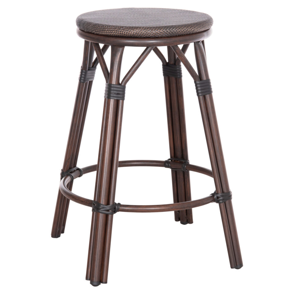 ΣΚΑΜΠΟ ΑΛΟΥΜΙΝΙΟΥ ΜΕΣ.ΥΨΟΥΣ BAMBOO LOOK & TEXTILENE ΚΑΦΕ 43x43x65Υεκ