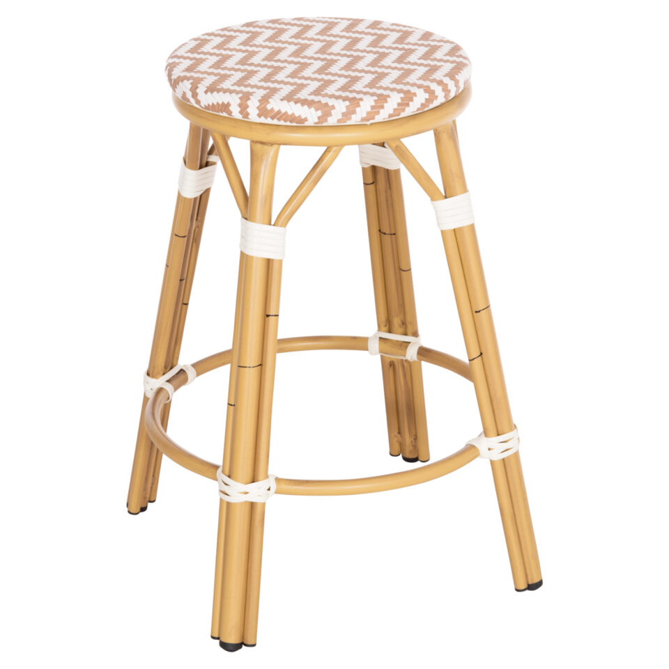 ΣΚΑΜΠΟ ΑΛΟΥΜΙΝΙΟΥ ΜΕΣ.ΥΨΟΥΣ BAMBOO LOOK ΦΥΣΙΚΟ & TEXTILENE 43x43x65Υεκ