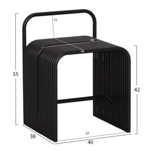 ΣΚΑΜΠΟ ΑΛΟΥΜΙΝΙΟ ΣΕ ΜΑΥΡΟ 40x38x55Υεκ.